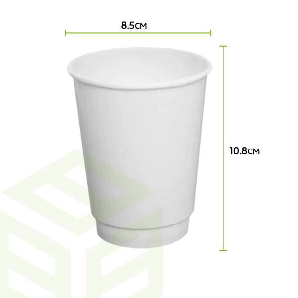 White Paper Cups Two Layers (12) oz Packing: 500 cups per carton
