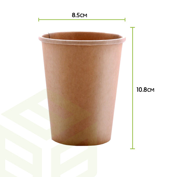 Kraft paper cups (12 ounces) Quantity: 1000 per carton