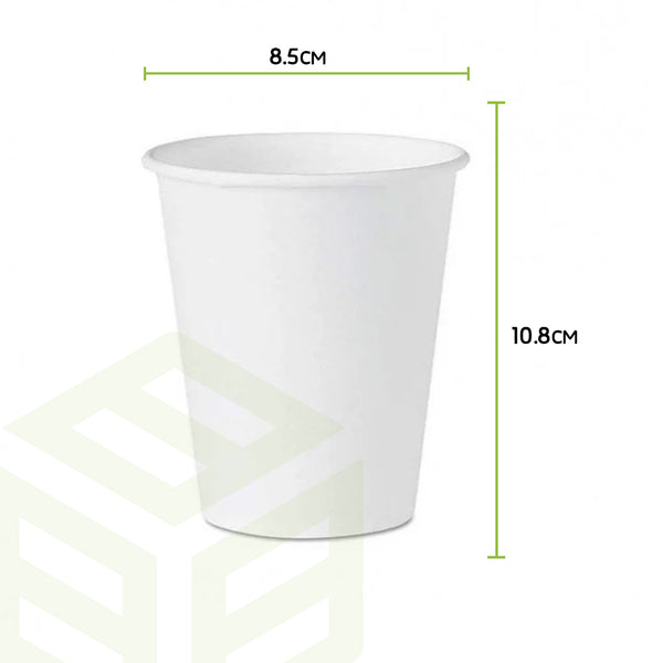 White Paper Cups (12oz) 1000 Cups in a Carton