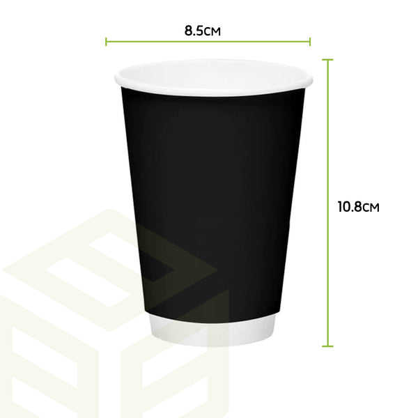 12 ounce black two-ply paper cups Packing: 500 cups per carton