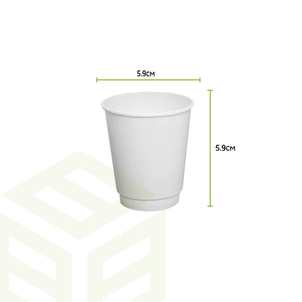Two-ply white paper cups (4) ounce packing: 500 cups per carton