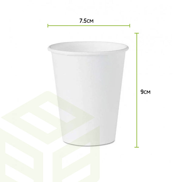 White Paper Cups (8oz) 1000 Cups in a Carton