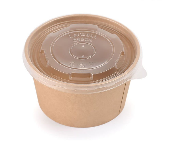Kraft brown paper bowl Size 16 ounces Diameter 115 mm Height 75 mm Quantity: 1000 per carton