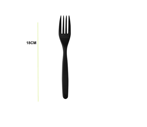 Black forks Length: 18 cm Quantity: 1000 per carton