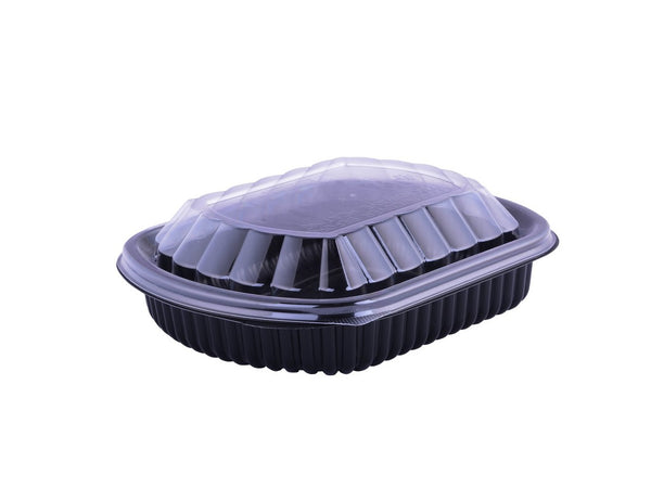 Copy of Black Microwave Bowl with Transparent Lid Size (32 oz) Quantity: 250 Sets in a Carton