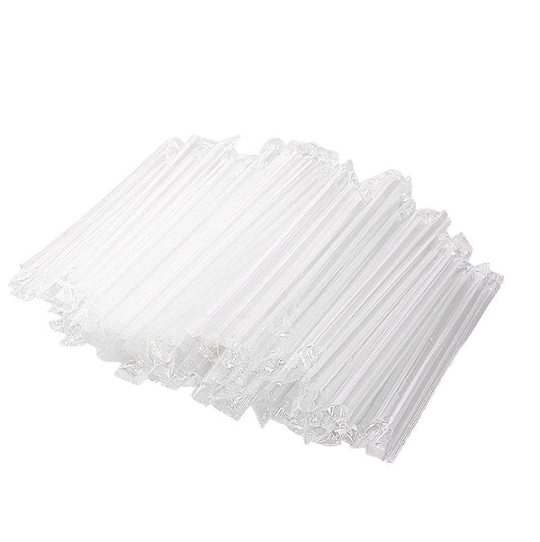 Packed (10mm) wide transparent straight straws 2000 straws in a carton