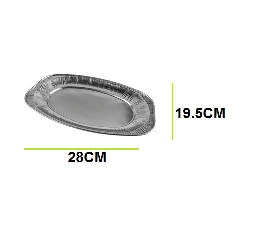 Oval aluminum plate (large) Quantity: 150 plates, length 28, width 19.5