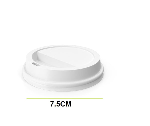 White Plastic Paper Cup Lid (8/9 Oz) 1000 Lids per Carton